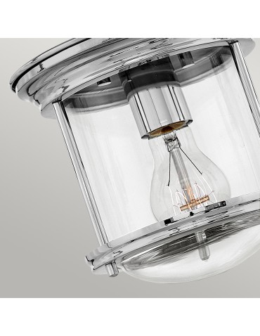 Quintiesse Mały plafon Hadrian - 1 źródło światła - Chrom IP44 Elstead Lighting QN-HADRIAN-MINI-F-CM-CLEAR - produkt 2