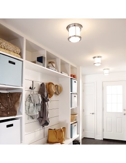 Quintiesse Hadrian small plafond - 1 light source - Chrome IP44 Elstead Lighting QN-HADRIAN-MINI-F-CM-OPAL - product 2