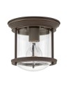 Quintiesse Hadrian small plafond - 1 light source - Oiled bronze IP44 Elstead Lighting QN-HADRIAN-MINI-F-OZ-CLEAR