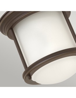 Quintiesse Mały plafon Hadrian - 1 źródło światła - Olejowany brąz IP44 Elstead Lighting QN-HADRIAN-MINI-F-OZ-OPAL - produkt 2