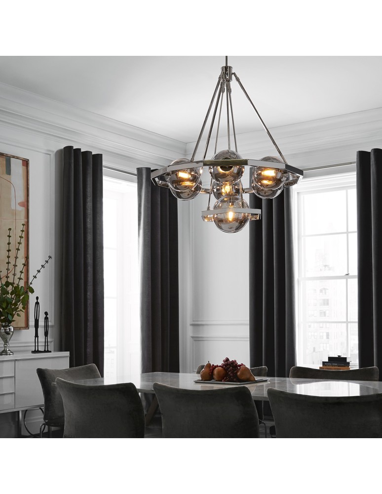 Modern chandeliers - Quintiesse Harper chandelier - 7 light sources Elstead Lighting QN-HARPER7 - product kolory-swiatla.pl 3