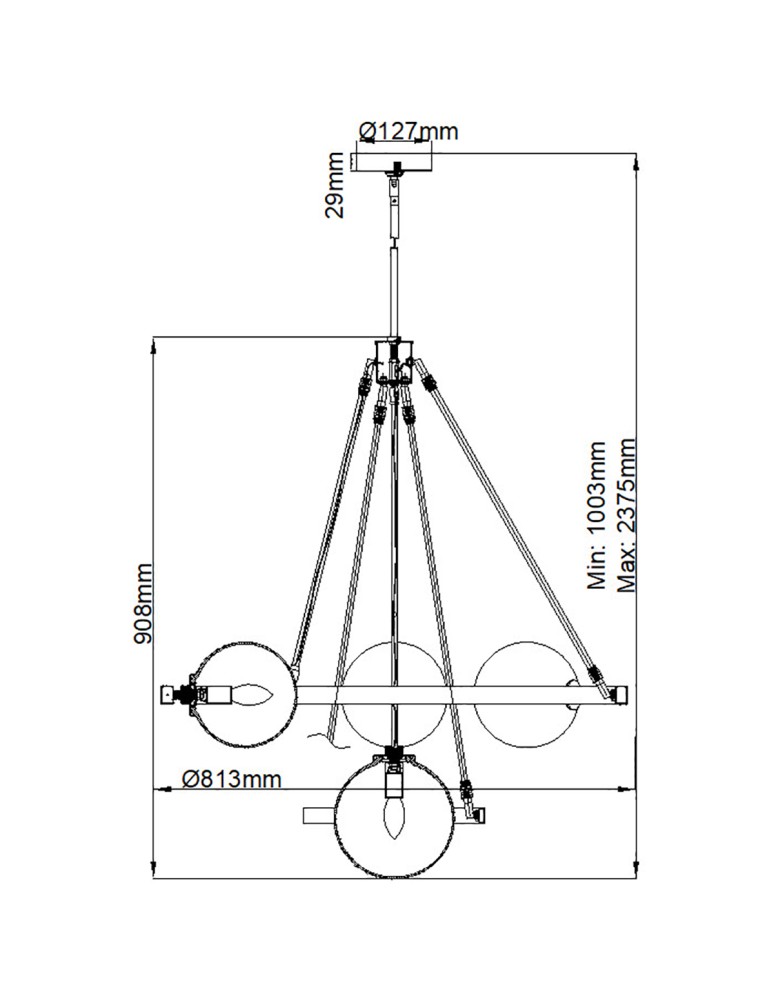 Quintiesse Żyrandol Harper - 7 źródeł światła Elstead Lighting QN-HARPER7