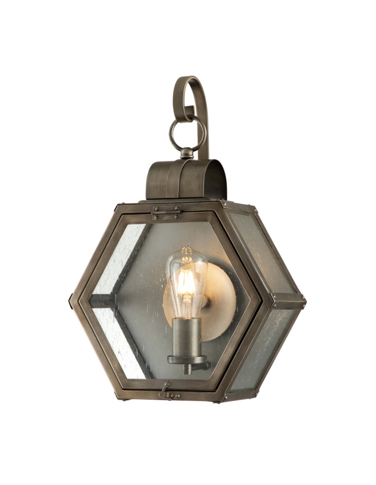 Quintiesse Średnia latarnia naścienna Heath - 1 źródło światła - Oksydowany brąz IP44 Elstead Lighting QN-HEATH-M-BU