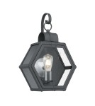 Outdoor wall lamps - Quintiesse Medium Heath wall lantern - 1 light source - Mottled black IP44 Elstead Lighting QN-HEATH-M-MB - product 1