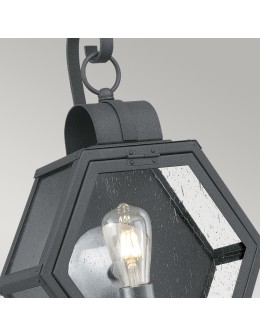 Quintiesse Medium Heath wall lantern - 1 light source - Mottled black IP44 Elstead Lighting QN-HEATH-M-MB - product 2