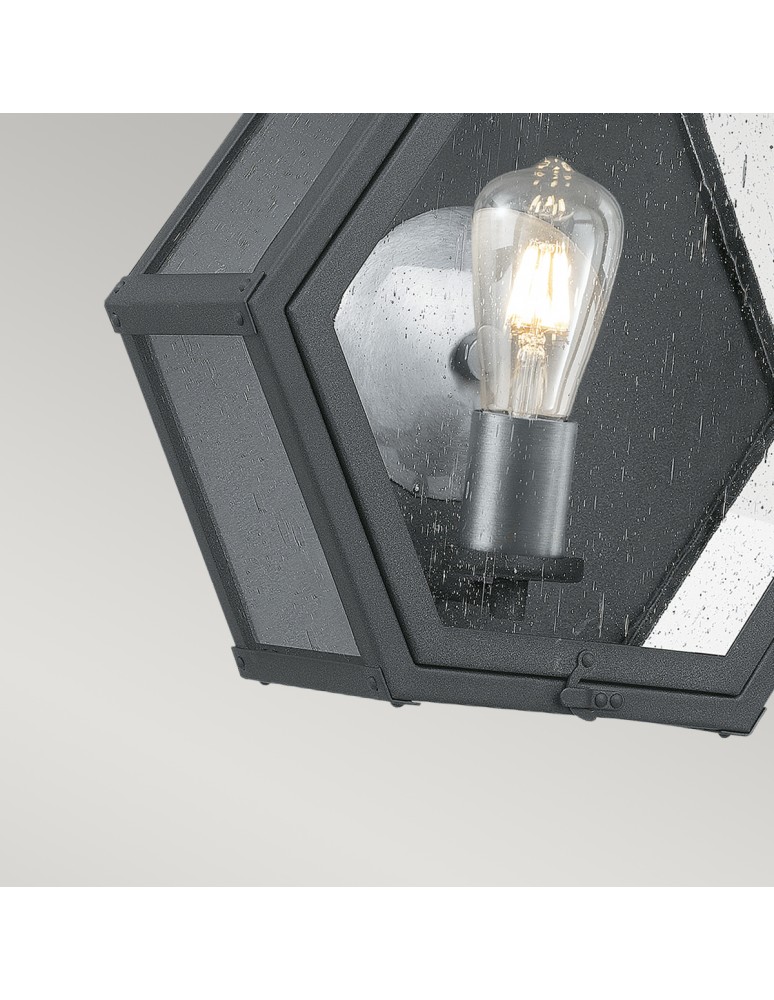 Outdoor wall lamps - Quintiesse Medium Heath wall lantern - 1 light source - Mottled black IP44 Elstead Lighting QN-HEATH-M-MB - product kolory-swiatla.pl 3