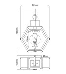 Quintiesse Średnia latarnia naścienna Heath - 1 źródło światła - Cętkowana czerń IP44 Elstead Lighting QN-HEATH-M-MB
