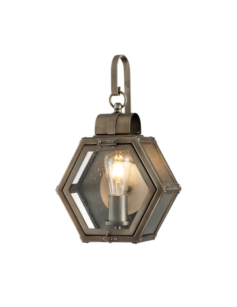 Outdoor wall lamps - Quintiesse Small Heath wall lantern - 1 light source - Oxidized Bronze IP44 Elstead Lighting QN-HEATH-S-BU - product kolory-swiatla.pl 1