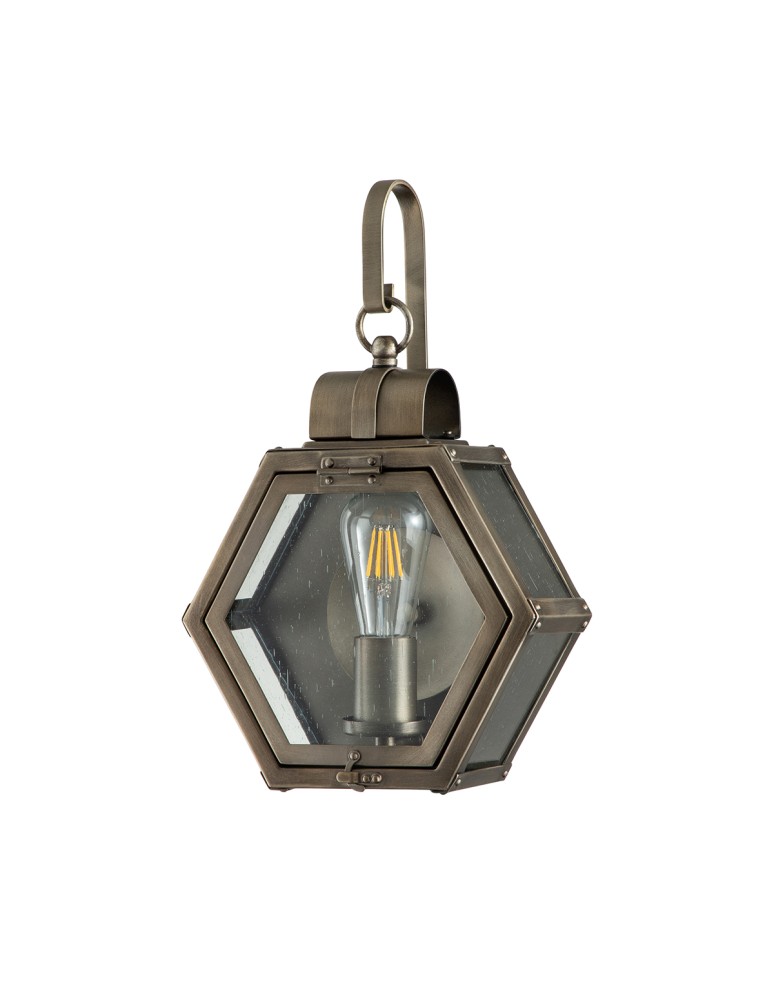 Quintiesse Mała latarnia naścienna Heath - 1 źródło światła - Oksydowany brąz IP44 Elstead Lighting QN-HEATH-S-BU