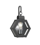 Quintiesse Mała latarnia naścienna Heath - 1 źródło światła - Cętkowana czerń IP44 Elstead Lighting QN-HEATH-S-MB