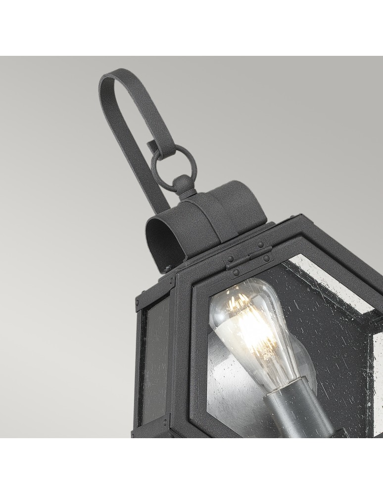 Outdoor wall lamps - Quintiesse Small Heath wall lantern - 1 light source - Mottled black IP44 Elstead Lighting QN-HEATH-S-MB - product kolory-swiatla.pl 3