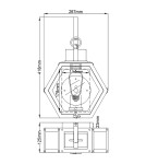 Outdoor wall lamps - Quintiesse Small Heath wall lantern - 1 light source - Mottled black IP44 Elstead Lighting QN-HEATH-S-MB - product 4