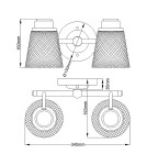 Bathroom wall lamps - Quintiesse Hudson wall lamp - 2 light sources IP44 Elstead Lighting QN-HUDSON2-BATH - product 5