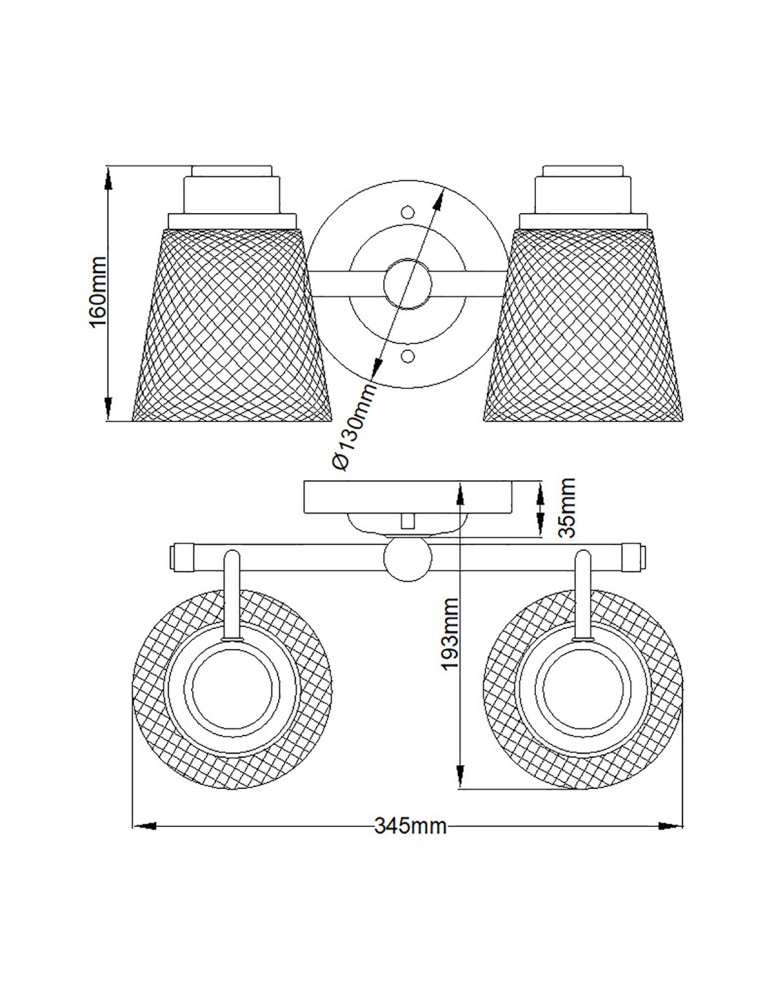 Bathroom wall lamps - Quintiesse Hudson wall lamp - 2 light sources IP44 Elstead Lighting QN-HUDSON2-BATH - product kolory-swiatla.pl 5