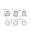 Bathroom wall lamps - Quintiesse Hudson wall lamp - 3 light sources IP44 Elstead Lighting QN-HUDSON3-BATH - product 6
