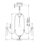 Classic chandeliers - Quintiesse Karlee chandelier - 5 light sources Elstead Lighting QN-KARLEE5 - product 5