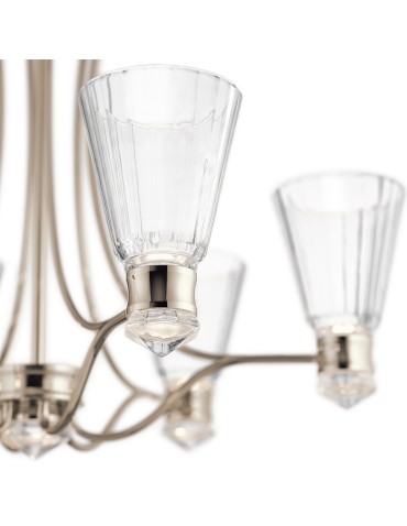 Quintiesse Kayva IP44 LED Chandelier by Elstead Lighting QN-KAYVA13-PN - product 2