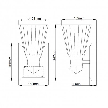 Quintiesse Kinkiet LED Kayva IP44 Elstead Lighting QN-KAYVA1-PN