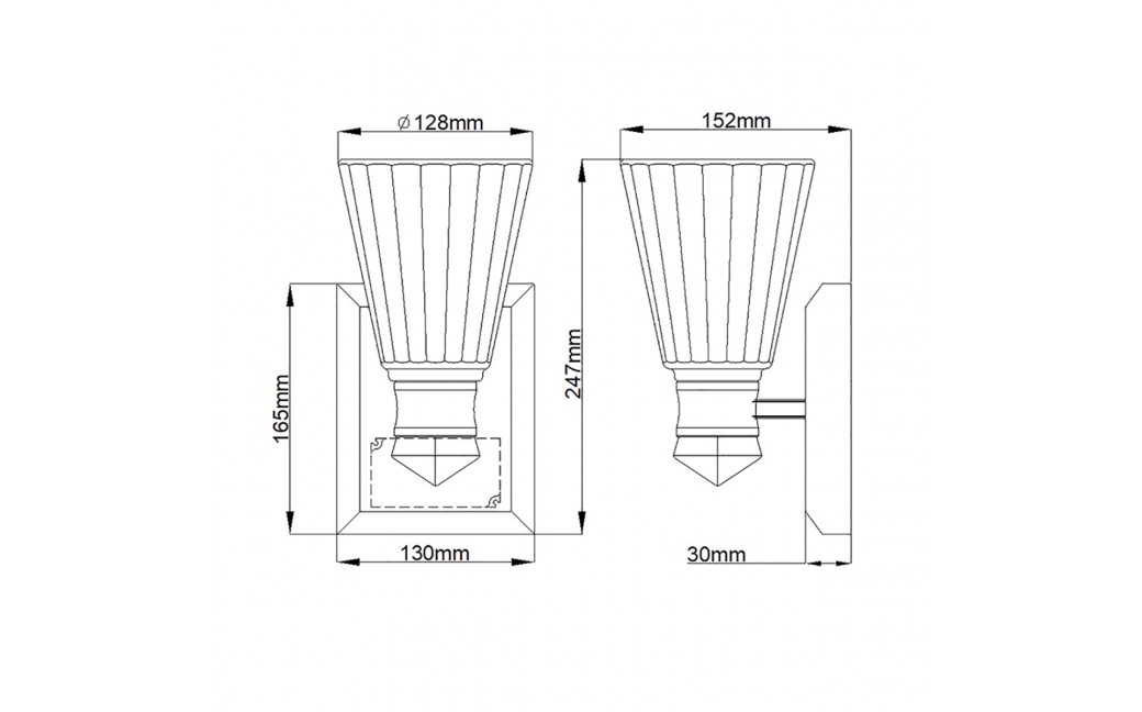 Quintiesse Kinkiet LED Kayva IP44 Elstead Lighting QN-KAYVA1-PN