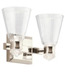 Bathroom wall lamps - Quintiesse Kayva IP44 LED wall lamp by Elstead Lighting QN-KAYVA2-PN - product 1