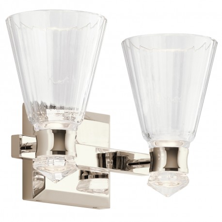Quintiesse Kinkiet LED Kayva IP44 Elstead Lighting QN-KAYVA2-PN