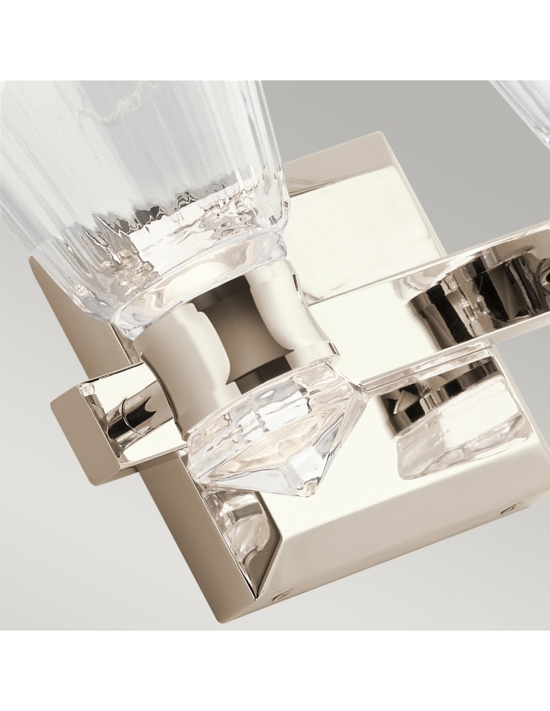 Bathroom wall lamps - Quintiesse Kayva IP44 LED wall lamp by Elstead Lighting QN-KAYVA2-PN - product kolory-swiatla.pl 2