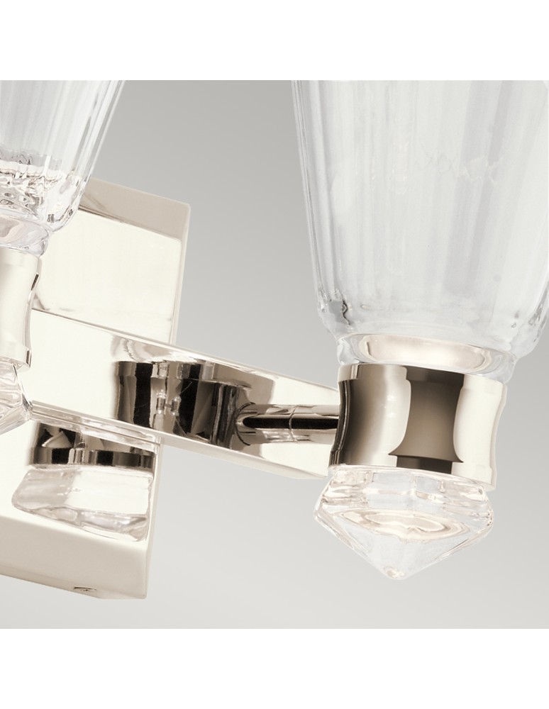 Bathroom wall lamps - Quintiesse Kayva IP44 LED wall lamp by Elstead Lighting QN-KAYVA2-PN - product kolory-swiatla.pl 3