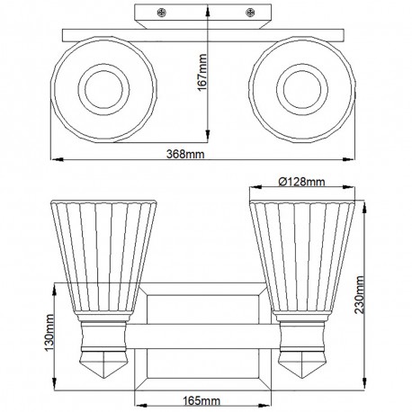 Quintiesse Kinkiet LED Kayva IP44 Elstead Lighting QN-KAYVA2-PN