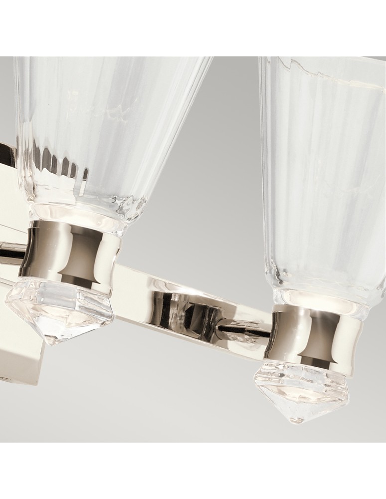 Bathroom wall lamps - Quintiesse Kayva IP44 LED wall lamp by Elstead Lighting QN-KAYVA3-PN - product kolory-swiatla.pl 3