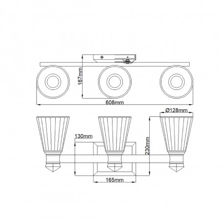 Quintiesse Kinkiet LED Kayva IP44 Elstead Lighting QN-KAYVA3-PN