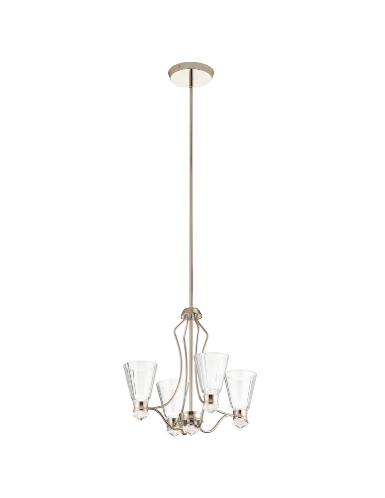 Classic chandeliers - Quintiesse Kayva IP44 LED Chandelier by Elstead Lighting QN-KAYVA9-PN - product kolory-swiatla.pl 1