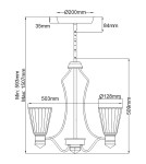 Quintiesse Żyrandol LED Kayva IP44 Elstead Lighting QN-KAYVA9-PN