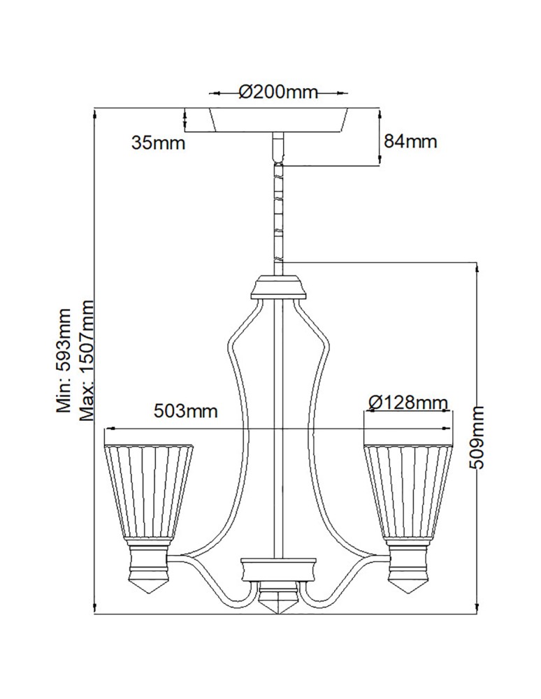 Quintiesse Żyrandol LED Kayva IP44 Elstead Lighting QN-KAYVA9-PN