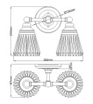 Bathroom wall lamps - Quintiesse Keynes wall lamp - 2 light sources IP44 Elstead Lighting QN-KEYNES2-BATH - product 6