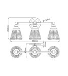 Bathroom wall lamps - Quintiesse Keynes wall lamp - 3 light sources IP44 Elstead Lighting QN-KEYNES3-BATH - product 6