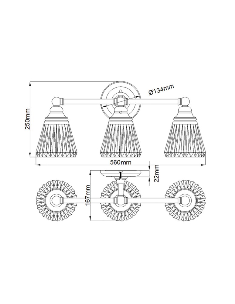 Quintiesse Kinkiet Keynes - 3 źródła światła IP44 Elstead Lighting QN-KEYNES3-BATH