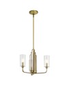 Quintiesse Kimrose Chandelier - 3 light sources - Brushed natural brass Elstead Lighting QN-KIMROSE3-BNB