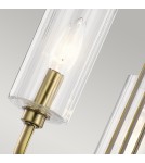 Modern chandeliers - Quintiesse Kimrose Chandelier - 3 light sources - Brushed natural brass Elstead Lighting QN-KIMROSE3-BNB - product 2