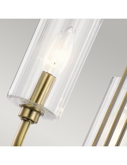 Quintiesse Kimrose Chandelier - 3 light sources - Brushed natural brass Elstead Lighting QN-KIMROSE3-BNB - product 2