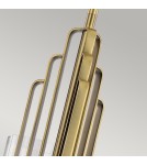 Modern chandeliers - Quintiesse Kimrose Chandelier - 3 light sources - Brushed natural brass Elstead Lighting QN-KIMROSE3-BNB - product 3