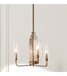 Modern chandeliers - Quintiesse Kimrose Chandelier - 3 light sources - Brushed natural brass Elstead Lighting QN-KIMROSE3-BNB - product 7