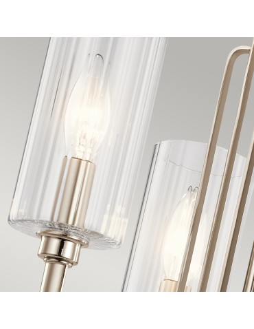 Quintiesse Kimrose Chandelier - 3 light sources - Polished Nickel Elstead Lighting QN-KIMROSE3-PN - product 2