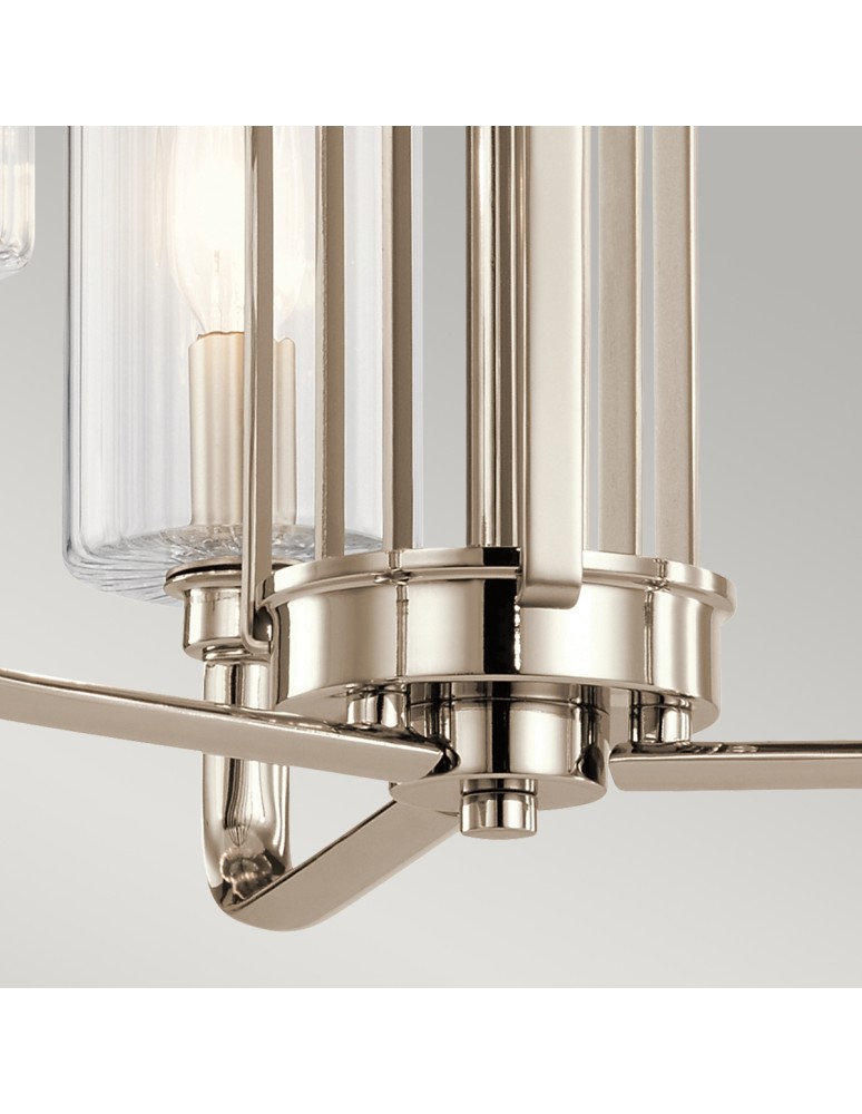 Modern chandeliers - Quintiesse Kimrose Chandelier - 3 light sources - Polished Nickel Elstead Lighting QN-KIMROSE3-PN - product kolory-swiatla.pl 4