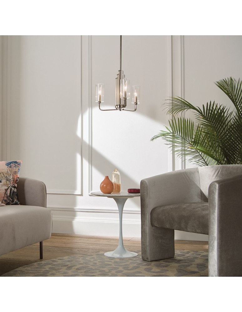 Modern chandeliers - Quintiesse Kimrose Chandelier - 3 light sources - Polished Nickel Elstead Lighting QN-KIMROSE3-PN - product kolory-swiatla.pl 6