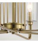 Modern chandeliers - Quintiesse Kimrose Chandelier - 6 light sources - Brushed natural brass Elstead Lighting QN-KIMROSE6-BNB - product 4