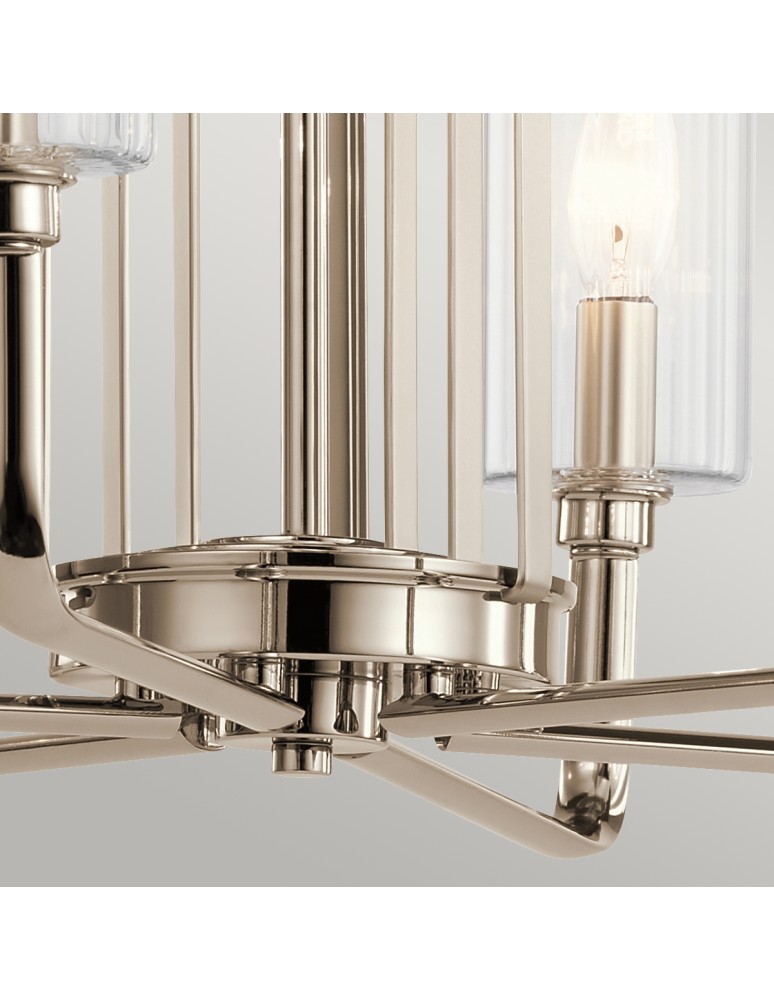 Modern chandeliers - Quintiesse Kimrose Chandelier - 6 light sources - Polished Nickel Elstead Lighting QN-KIMROSE6-PN - product kolory-swiatla.pl 4
