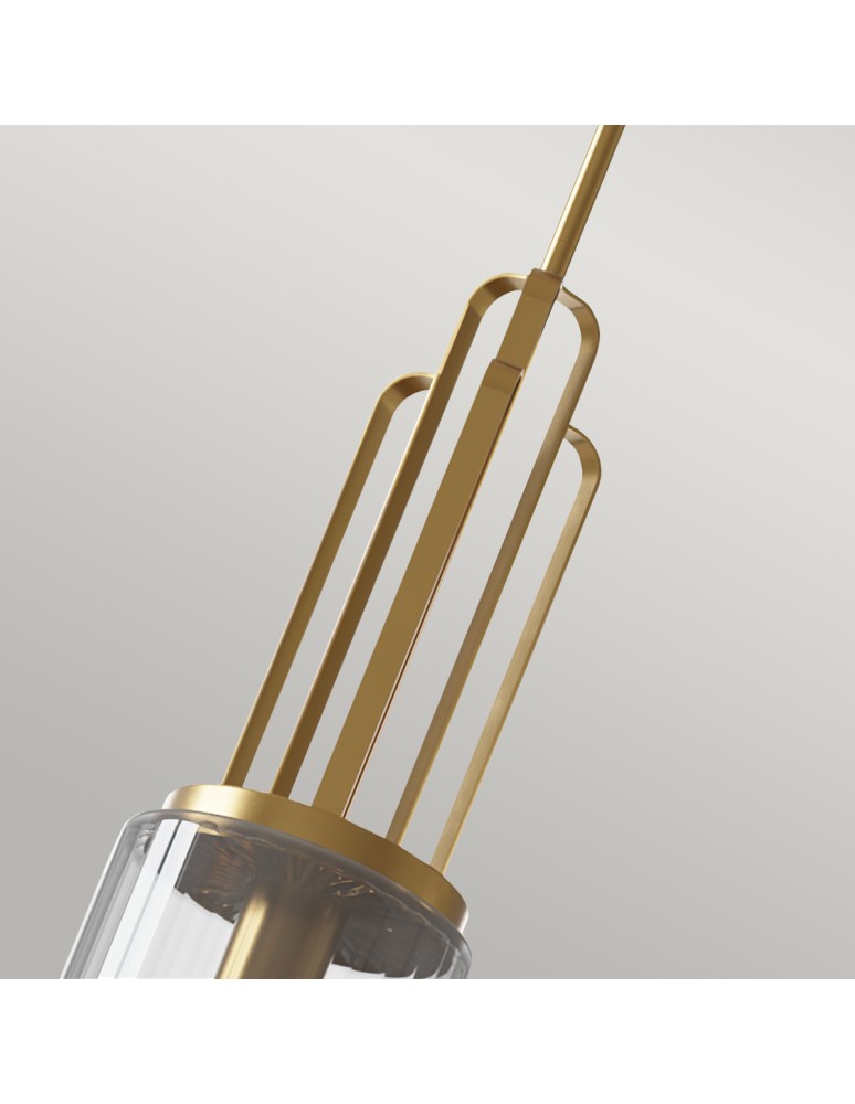 Classic pendant lamps - Quintiesse Kimrose small pendant lamp - 1 light source - Brushed natural brass Elstead Lighting QN-KIMROSE-MP - product kolory-swiatla.pl 3