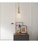 Classic pendant lamps - Quintiesse Kimrose small pendant lamp - 1 light source - Brushed natural brass Elstead Lighting QN-KIMROSE-MP - product 5