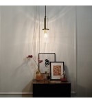 Classic pendant lamps - Quintiesse Kimrose small pendant lamp - 1 light source - Brushed natural brass Elstead Lighting QN-KIMROSE-MP - product 6