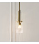 Classic pendant lamps - Quintiesse Kimrose small pendant lamp - 1 light source - Brushed natural brass Elstead Lighting QN-KIMROSE-MP - product 7